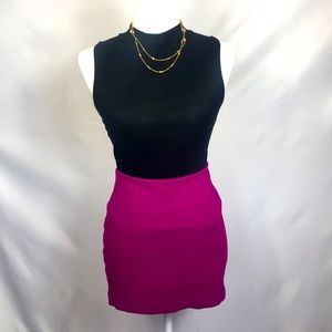 Express Black and Pink Mini Skirt